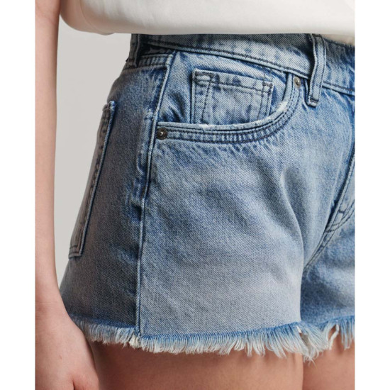 Superdry Γυναικείο σορτς Organic Cotton Studios High Rise Denim Shorts